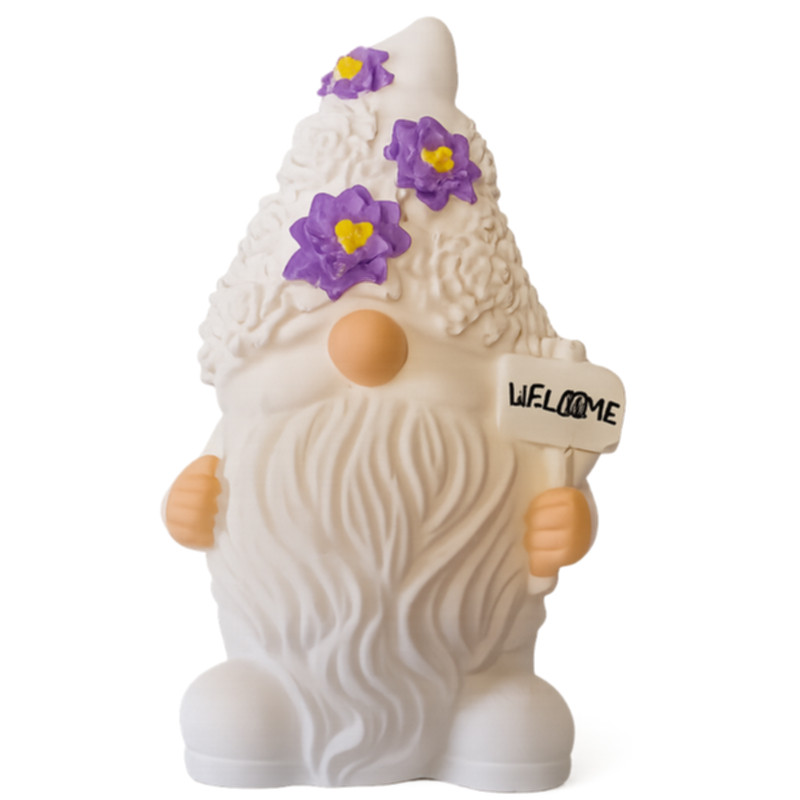 Preview: Deko Wichtel Blume handbemalt Frühlingsdeko Osterfigur